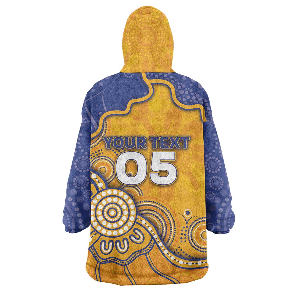 Custom Eagles Football Wearable Blanket Hoodie Aboriginal Dot Art Pattern