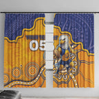 Custom Eagles Football Window Curtain Aboriginal Dot Art Pattern