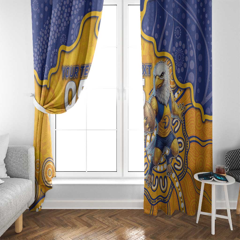 Custom Eagles Football Window Curtain Aboriginal Dot Art Pattern