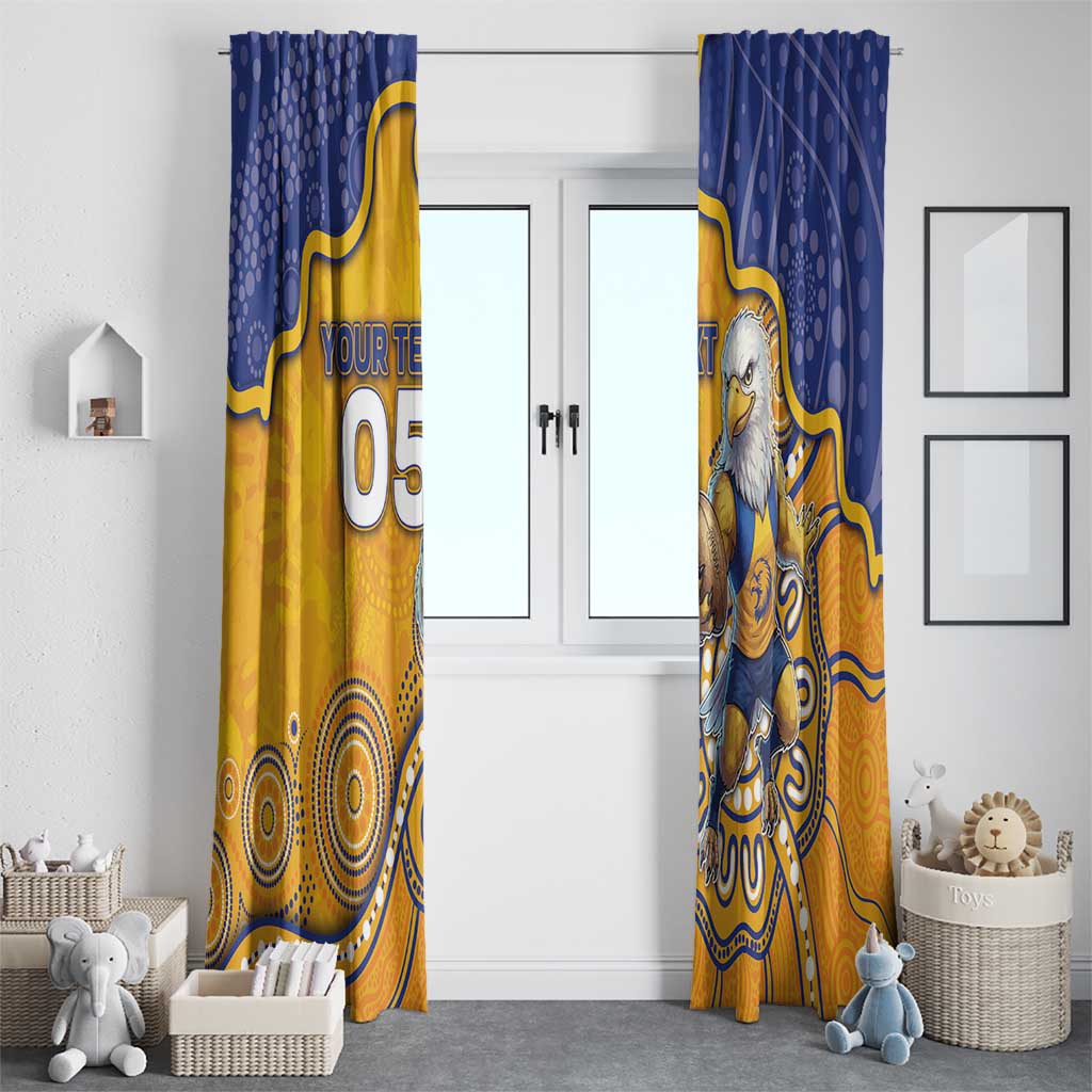 Custom Eagles Football Window Curtain Aboriginal Dot Art Pattern