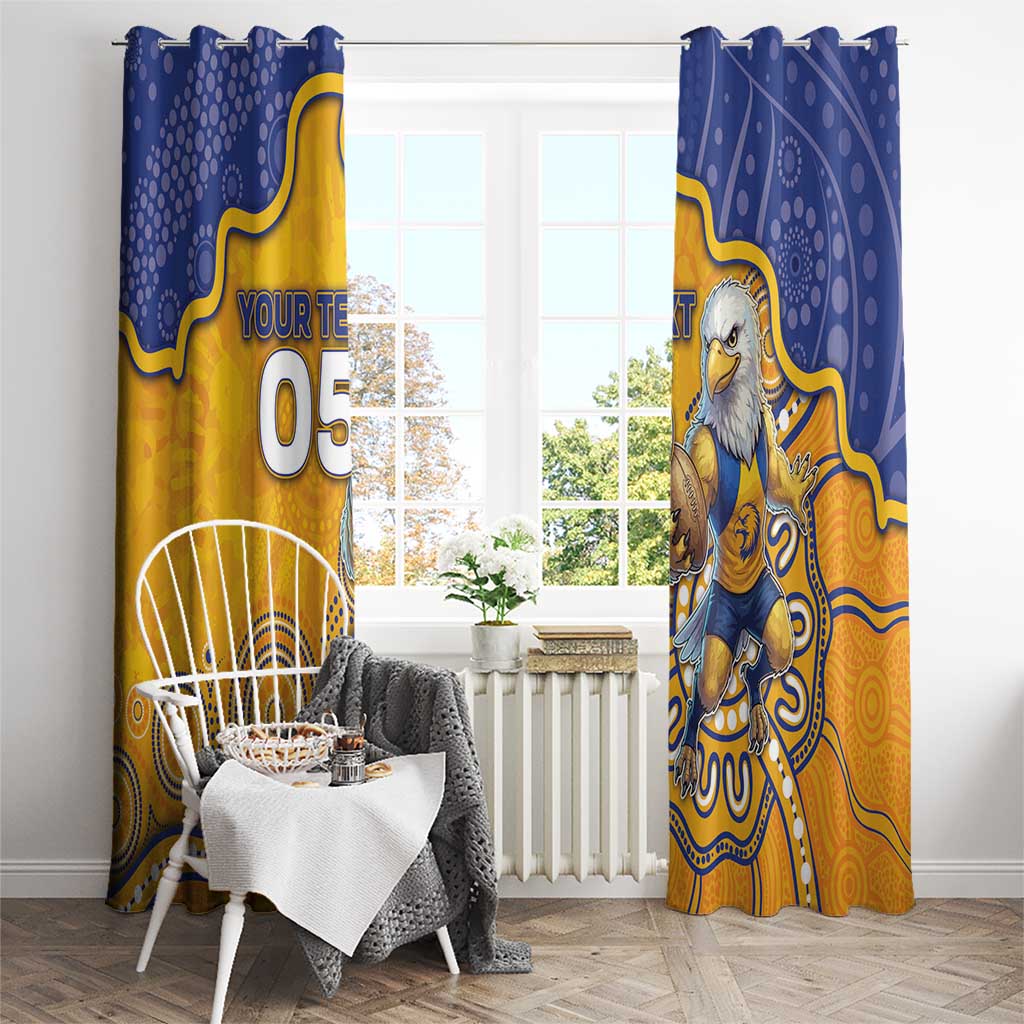 Custom Eagles Football Window Curtain Aboriginal Dot Art Pattern