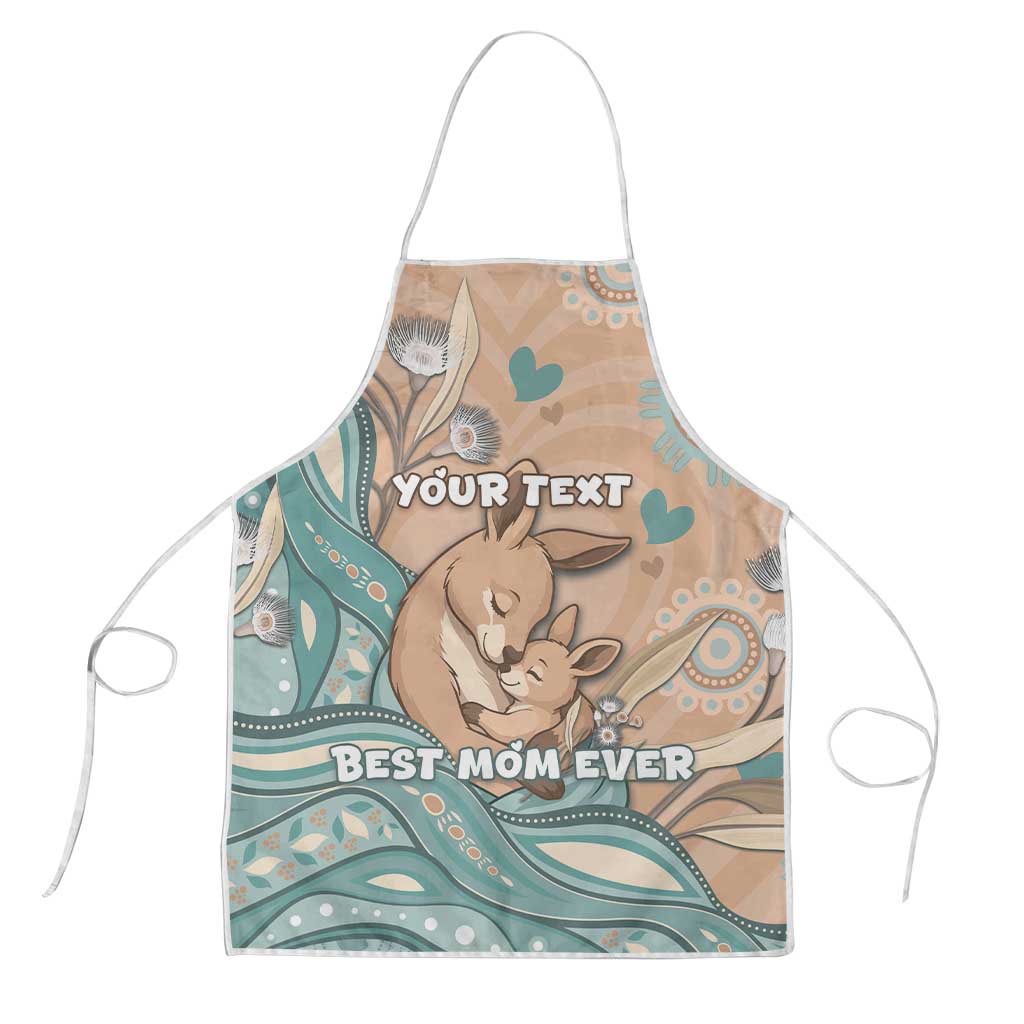 Personalised Australia Mother's Day Apron Kangaroo Mum And Joey Aboriginal Dot Art