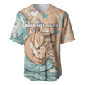Personalised Australia Mother's Day Baseball Jersey Kangaroo Mum And Joey Aboriginal Dot Art