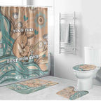 Personalised Australia Mother's Day Bathroom Set Kangaroo Mum And Joey Aboriginal Dot Art