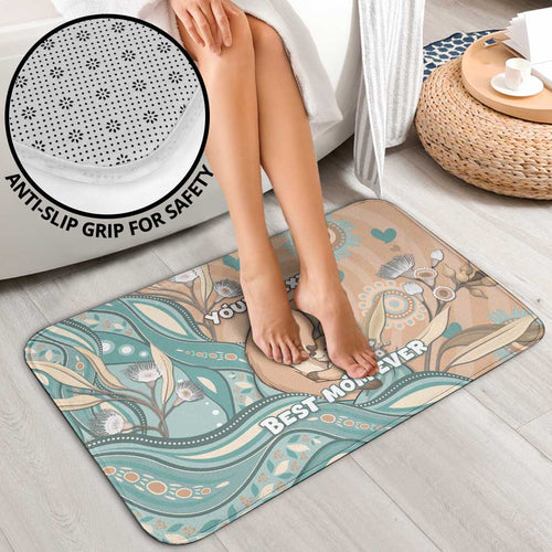 Personalised Australia Mother's Day Bathroom Set Kangaroo Mum And Joey Aboriginal Dot Art