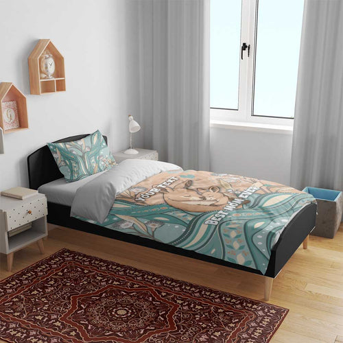 Personalised Australia Mother's Day Bedding Set Kangaroo Mum And Joey Aboriginal Dot Art