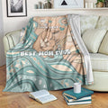 Personalised Australia Mother's Day Blanket Kangaroo Mum And Joey Aboriginal Dot Art
