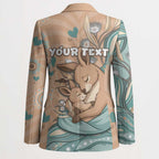 Personalised Australia Mother's Day Blazer Kangaroo Mum And Joey Aboriginal Dot Art