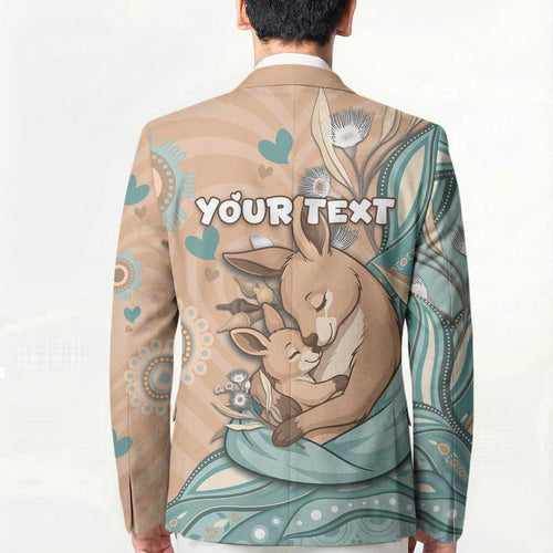 Personalised Australia Mother's Day Blazer Kangaroo Mum And Joey Aboriginal Dot Art