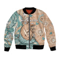 Personalised Australia Mother's Day Bomber Jacket Kangaroo Mum And Joey Aboriginal Dot Art