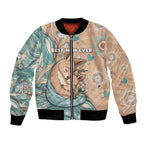 Personalised Australia Mother's Day Bomber Jacket Kangaroo Mum And Joey Aboriginal Dot Art
