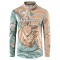 Personalised Australia Mother's Day Button Sweatshirt Kangaroo Mum And Joey Aboriginal Dot Art