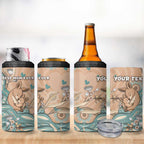 Personalised Australia Mother's Day 4 in 1 Can Cooler Tumbler Kangaroo Mum And Joey Aboriginal Dot Art