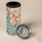 Personalised Australia Mother's Day 4 in 1 Can Cooler Tumbler Kangaroo Mum And Joey Aboriginal Dot Art