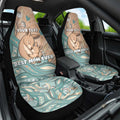 Personalised Australia Mother's Day Car Seat Cover Kangaroo Mum And Joey Aboriginal Dot Art
