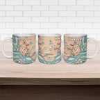 Personalised Australia Mother's Day Ceramic Mug Kangaroo Mum And Joey Aboriginal Dot Art