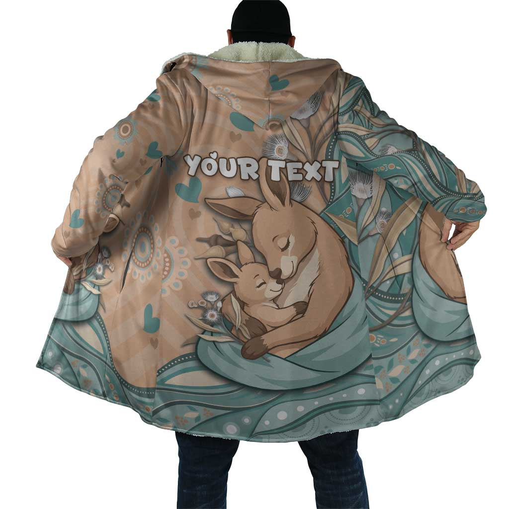 Personalised Australia Mother's Day Cloak Kangaroo Mum And Joey Aboriginal Dot Art