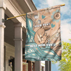 Personalised Australia Mother's Day Garden Flag Kangaroo Mum And Joey Aboriginal Dot Art