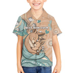 Personalised Australia Mother's Day Hawaiian Shirt Kangaroo Mum And Joey Aboriginal Dot Art
