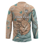 Personalised Australia Mother's Day Hockey Jersey Kangaroo Mum And Joey Aboriginal Dot Art
