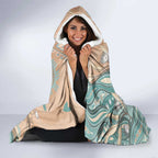 Personalised Australia Mother's Day Hooded Blanket Kangaroo Mum And Joey Aboriginal Dot Art