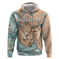 Personalised Australia Mother's Day Hoodie Kangaroo Mum And Joey Aboriginal Dot Art