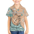 Personalised Australia Mother's Day Kid Hawaiian Shirt Kangaroo Mum And Joey Aboriginal Dot Art