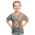Personalised Australia Mother's Day Kid T Shirt Kangaroo Mum And Joey Aboriginal Dot Art