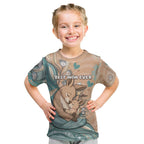 Personalised Australia Mother's Day Kid T Shirt Kangaroo Mum And Joey Aboriginal Dot Art
