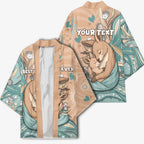 Personalised Australia Mother's Day Kimono Kangaroo Mum And Joey Aboriginal Dot Art
