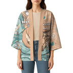 Personalised Australia Mother's Day Kimono Kangaroo Mum And Joey Aboriginal Dot Art