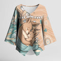 Personalised Australia Mother's Day Kimono Sleeve Blouse Kangaroo Mum And Joey Aboriginal Dot Art