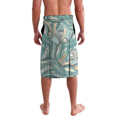 Personalised Australia Mother's Day Lavalava Kangaroo Mum And Joey Aboriginal Dot Art