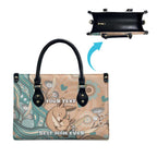 Personalised Australia Mother's Day Leather Bag Kangaroo Mum And Joey Aboriginal Dot Art