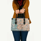 Personalised Australia Mother's Day Leather Bag Kangaroo Mum And Joey Aboriginal Dot Art