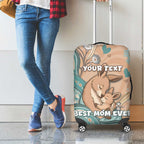 Personalised Australia Mother's Day Luggage Cover Kangaroo Mum And Joey Aboriginal Dot Art