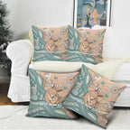 Personalised Australia Mother's Day Pillow Cover Kangaroo Mum And Joey Aboriginal Dot Art