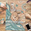 Personalised Australia Mother's Day Puzzle Kangaroo Mum And Joey Aboriginal Dot Art