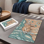 Personalised Australia Mother's Day Puzzle Kangaroo Mum And Joey Aboriginal Dot Art