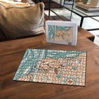 Personalised Australia Mother's Day Puzzle Kangaroo Mum And Joey Aboriginal Dot Art