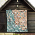 Personalised Australia Mother's Day Quilt Kangaroo Mum And Joey Aboriginal Dot Art