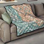 Personalised Australia Mother's Day Quilt Kangaroo Mum And Joey Aboriginal Dot Art