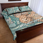 Personalised Australia Mother's Day Quilt Bed Set Kangaroo Mum And Joey Aboriginal Dot Art