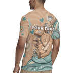 Personalised Australia Mother's Day Rugby Jersey Kangaroo Mum And Joey Aboriginal Dot Art