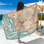 Personalised Australia Mother's Day Sarong Kangaroo Mum And Joey Aboriginal Dot Art
