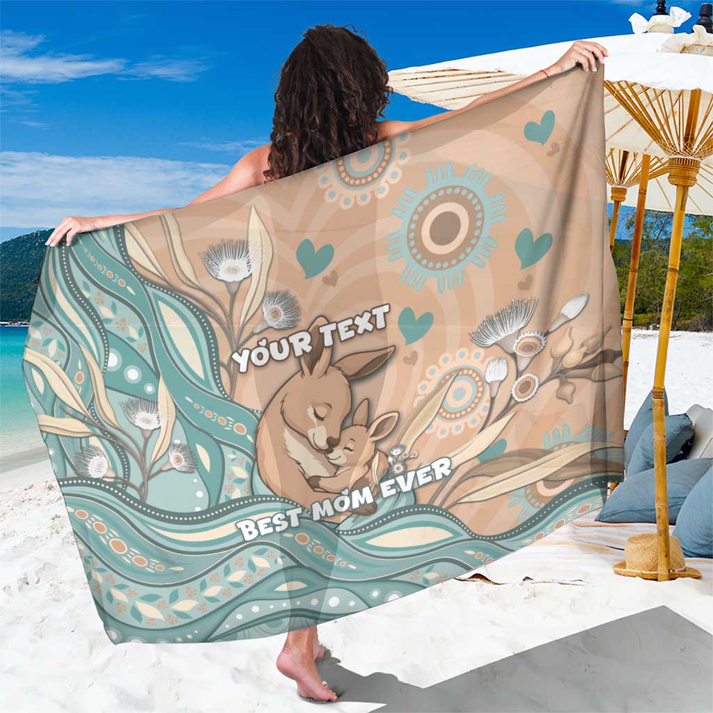 Personalised Australia Mother's Day Sarong Kangaroo Mum And Joey Aboriginal Dot Art