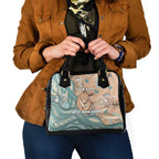 Personalised Australia Mother's Day Shoulder Handbag Kangaroo Mum And Joey Aboriginal Dot Art