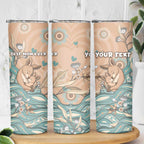 Personalised Australia Mother's Day Skinny Tumbler Kangaroo Mum And Joey Aboriginal Dot Art