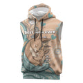 Personalised Australia Mother's Day Sleeveless Hoodie Kangaroo Mum And Joey Aboriginal Dot Art