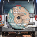 Personalised Australia Mother's Day Spare Tire Cover Kangaroo Mum And Joey Aboriginal Dot Art